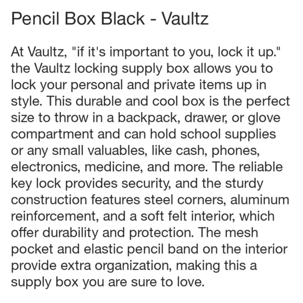 Vaultz Batman Supply Pencil Box School